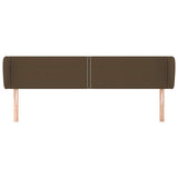 Vidaxl hoofdbord met randen 183x23x78 88 cm stof donkerbruin