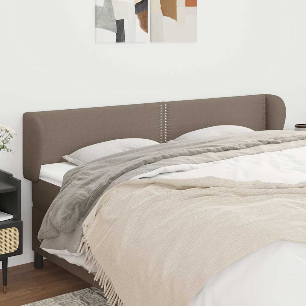 Vidaxl hoofdbord met randen 183x23x78 88 cm stof taupe