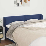 Vidaxl hoofdbord met randen 183x23x78 88 cm stof blauw