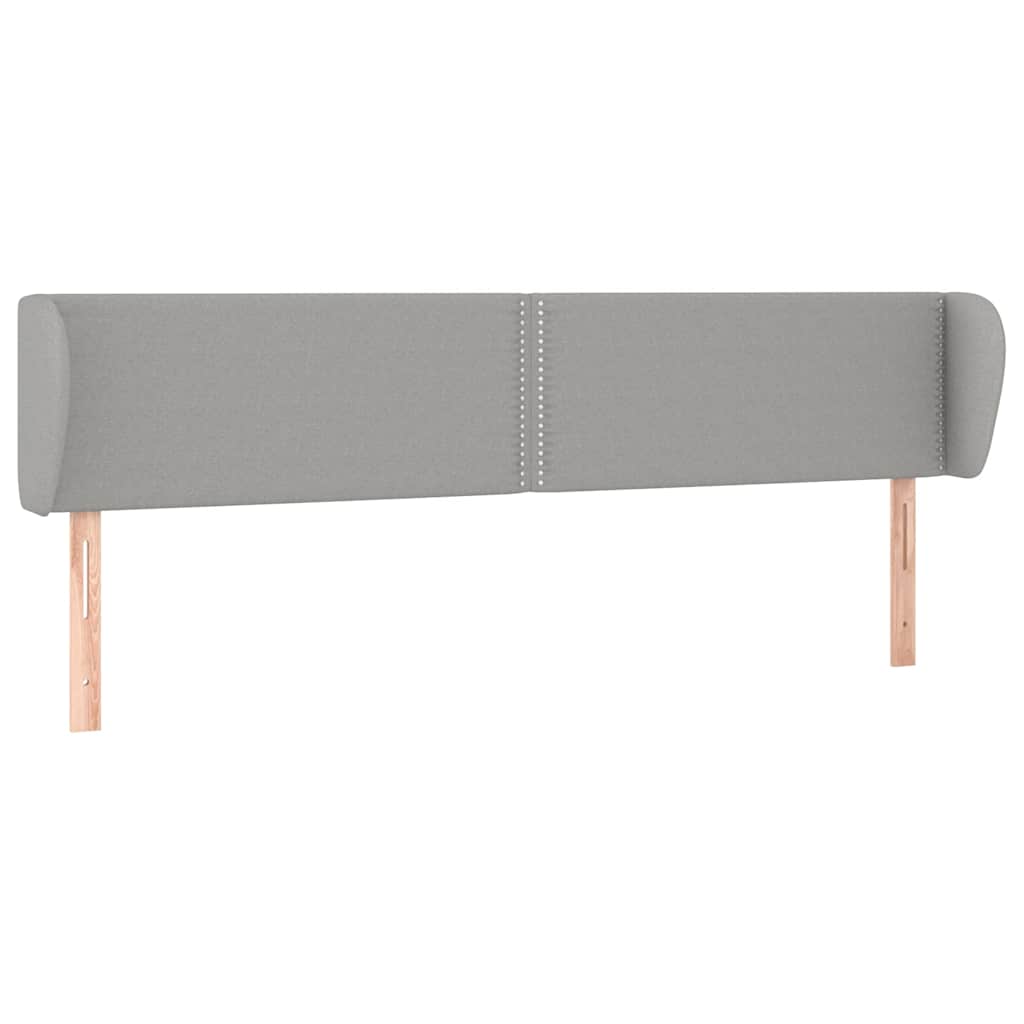 Vidaxl hoofdbord met randen 203x23x78 88 cm stof lichtgrijs
