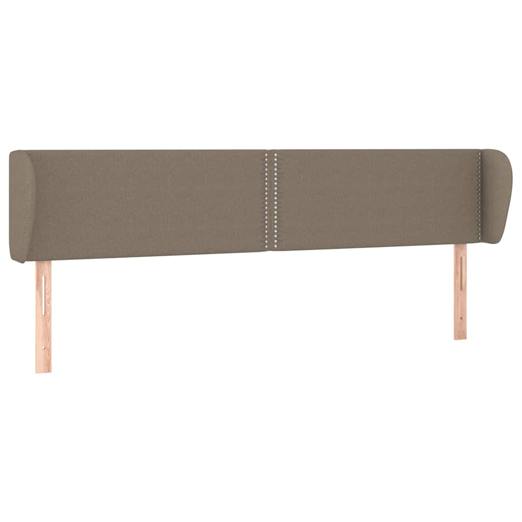 Vidaxl hoofdbord met randen 203x23x78 88 cm stof taupe