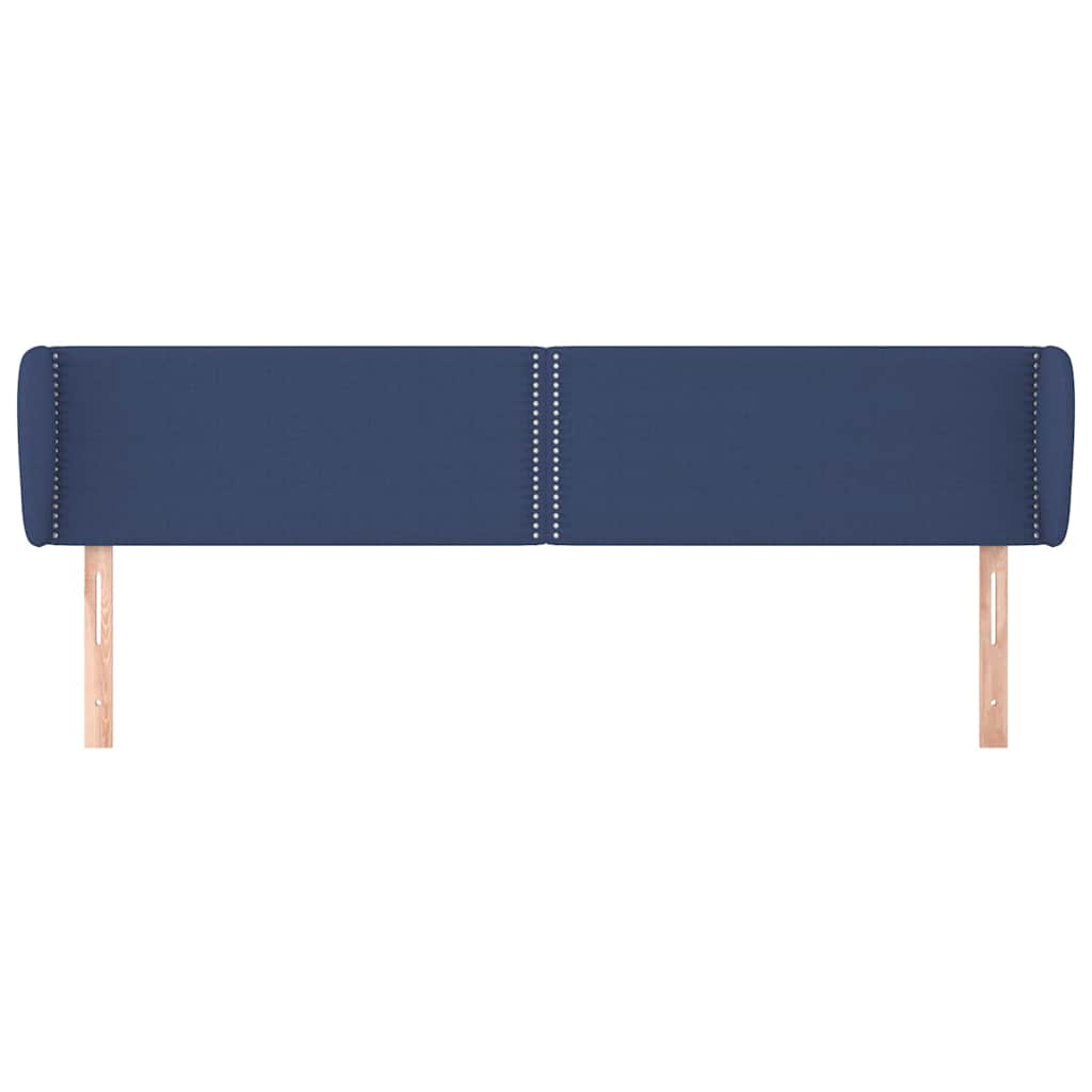 Vidaxl hoofdbord met randen 203x23x78 88 cm stof blauw
