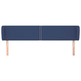 Vidaxl hoofdbord met randen 203x23x78 88 cm stof blauw