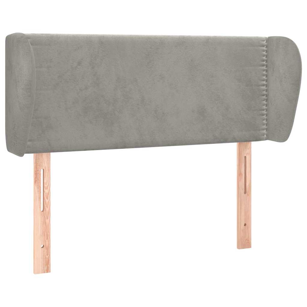 Vidaxl hoofdbord met randen 83x23x78 88 cm fluweel lichtgrijs