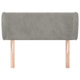 Vidaxl hoofdbord met randen 83x23x78 88 cm fluweel lichtgrijs