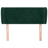 Vidaxl hoofdbord met randen 83x23x78 88 cm fluweel donkergroen