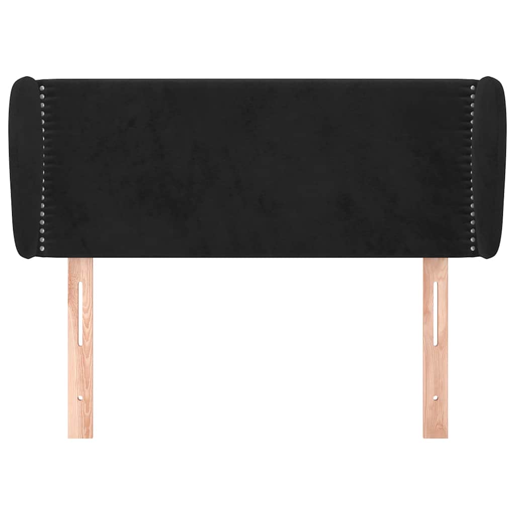 Vidaxl hoofdbord met randen 93x23x78 88 cm fluweel zwart