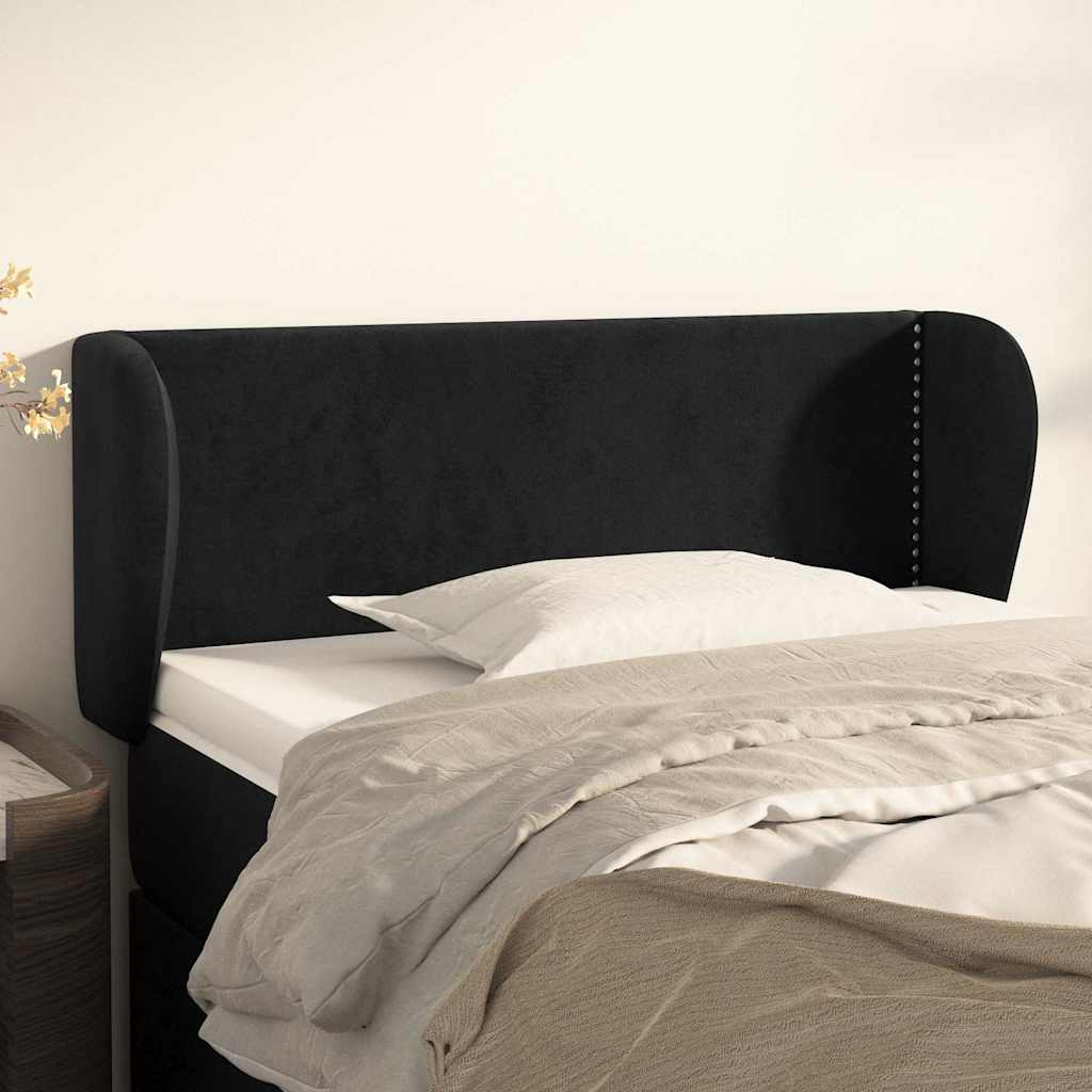 Vidaxl hoofdbord met randen 93x23x78 88 cm fluweel zwart