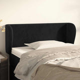 Vidaxl hoofdbord met randen 93x23x78 88 cm fluweel zwart
