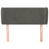 Vidaxl hoofdbord met randen 103x23x78 88 cm fluweel donkergrijs