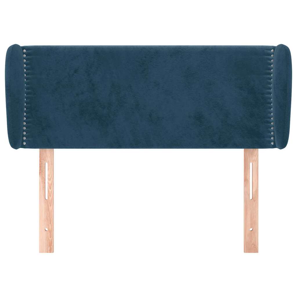 Vidaxl hoofdbord met randen 103x23x78 88 cm fluweel donkerblauw