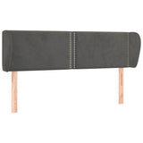 Vidaxl hoofdbord met randen 147x23x78 88 cm fluweel donkergrijs