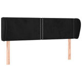 Vidaxl hoofdbord met randen 147x23x78 88 cm fluweel zwart