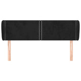 Vidaxl hoofdbord met randen 147x23x78 88 cm fluweel zwart