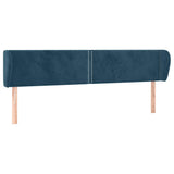 Vidaxl hoofdbord met randen 163x23x78 88 cm fluweel donkerblauw