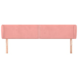 Vidaxl hoofdbord met randen 163x23x78 88 cm fluweel roze