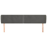 Vidaxl hoofdbord met randen 183x23x78 88 cm fluweel donkergrijs