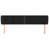 Vidaxl hoofdbord met randen 183x23x78 88 cm fluweel zwart