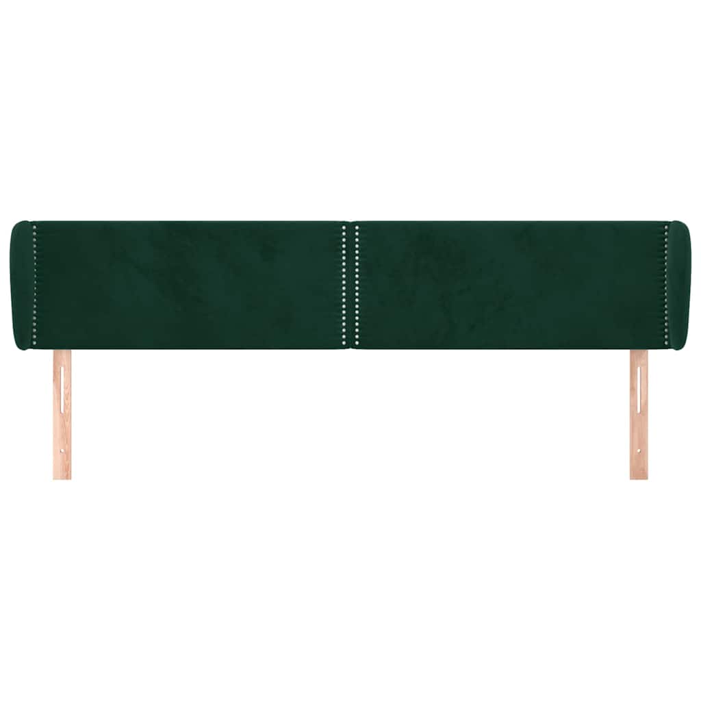 Vidaxl hoofdbord met randen 183x23x78 88 cm fluweel donkergroen