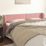 Vidaxl hoofdbord met randen 183x23x78 88 cm fluweel roze
