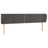 Vidaxl hoofdbord met randen 203x23x78 88 cm fluweel donkergrijs