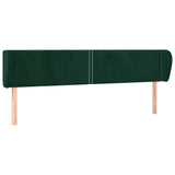 Vidaxl hoofdbord met randen 203x23x78 88 cm fluweel donkergroen
