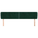 Vidaxl hoofdbord met randen 203x23x78 88 cm fluweel donkergroen