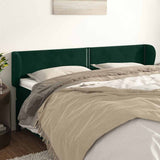 Vidaxl hoofdbord met randen 203x23x78 88 cm fluweel donkergroen
