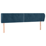 Vidaxl hoofdbord met randen 203x23x78 88 cm fluweel donkerblauw
