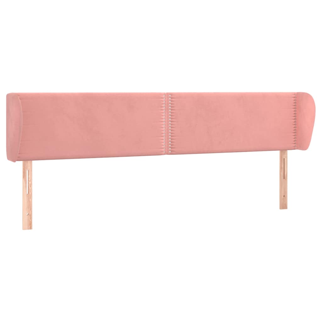 Vidaxl hoofdbord met randen 203x23x78 88 cm fluweel roze
