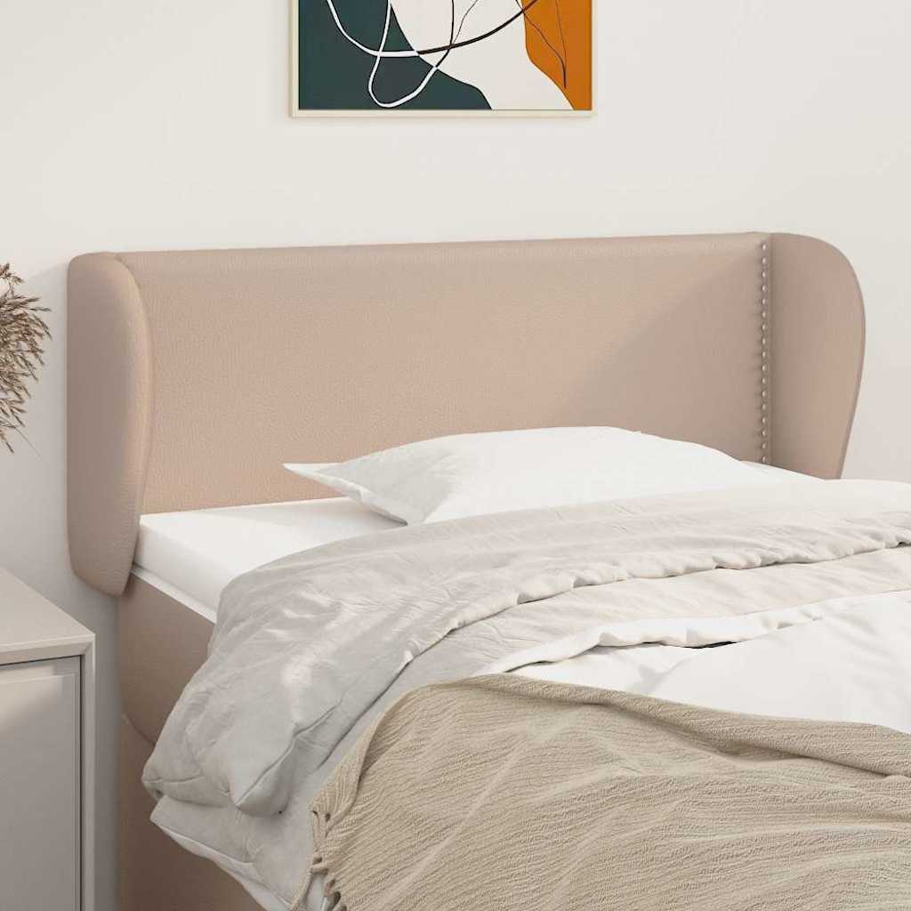 Vidaxl hoofdbord met randen 83x23x78 88 cm kunstleer cappuccinokleur