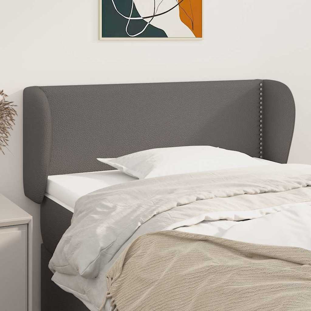 Vidaxl hoofdbord met randen 103x23x78 88 cm kunstleer grijs