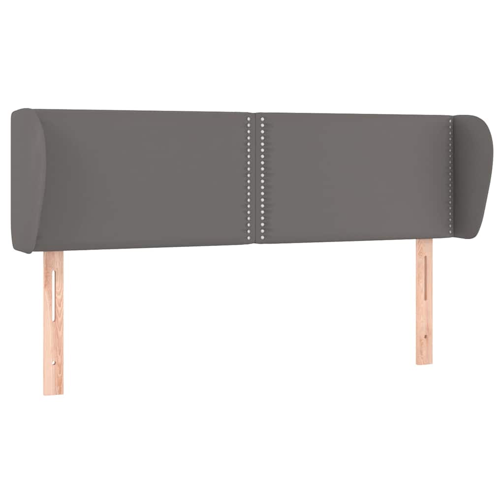 Vidaxl hoofdbord met randen 147x23x78 88 cm kunstleer grijs
