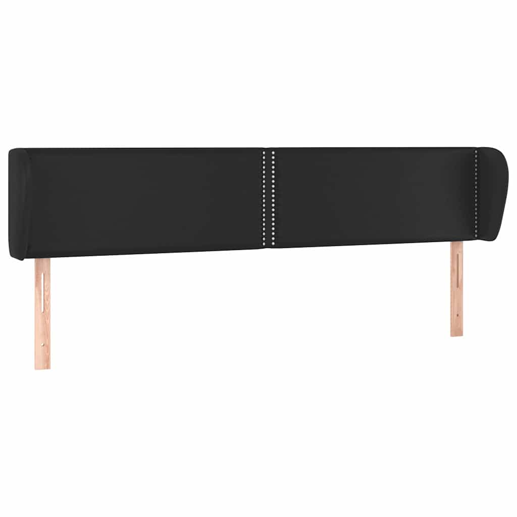 Vidaxl hoofdbord met randen 183x23x78 88 cm kunstleer zwart