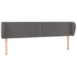 Vidaxl hoofdbord met randen 183x23x78 88 cm kunstleer grijs
