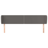 Vidaxl hoofdbord met randen 183x23x78 88 cm kunstleer grijs
