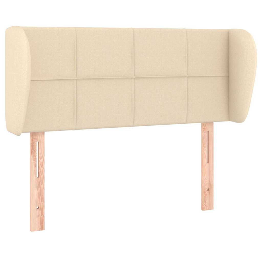 Vidaxl hoofdbord met randen 83x23x78 88 cm stof crèmekleurig