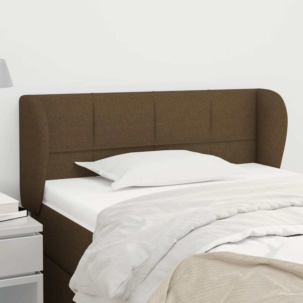 Vidaxl hoofdbord met randen 93x23x78 88 cm stof donkerbruin