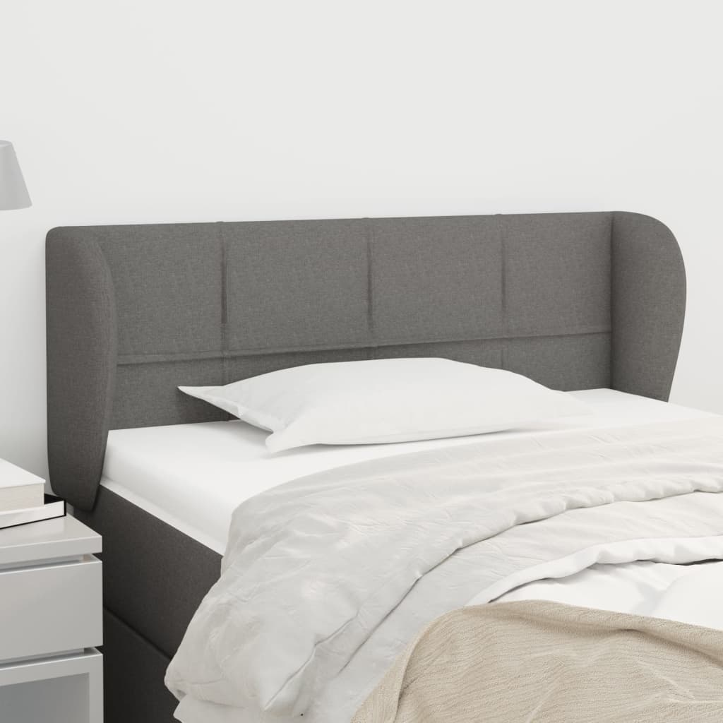 Vidaxl hoofdbord met randen 103x23x78 88 cm stof donkergrijs