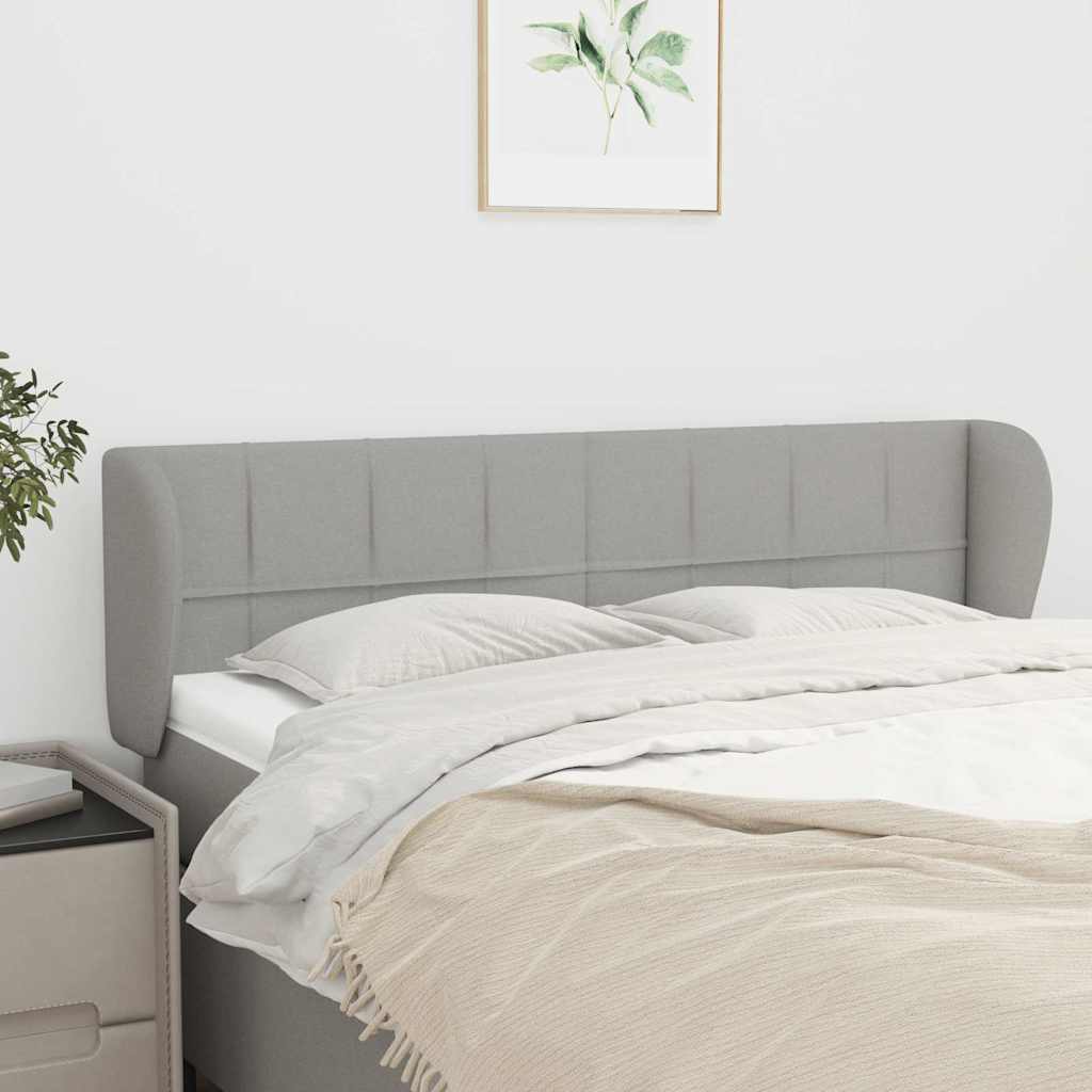 Vidaxl hoofdbord met randen 147x23x78 88 cm stof lichtgrijs