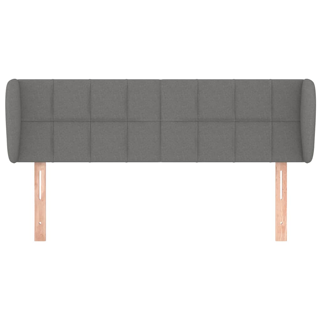 Vidaxl hoofdbord met randen 147x23x78 88 cm stof donkergrijs