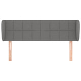 Vidaxl hoofdbord met randen 147x23x78 88 cm stof donkergrijs