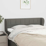 Vidaxl hoofdbord met randen 147x23x78 88 cm stof donkergrijs