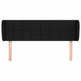 Vidaxl hoofdbord met randen 147x23x78 88 cm stof zwart