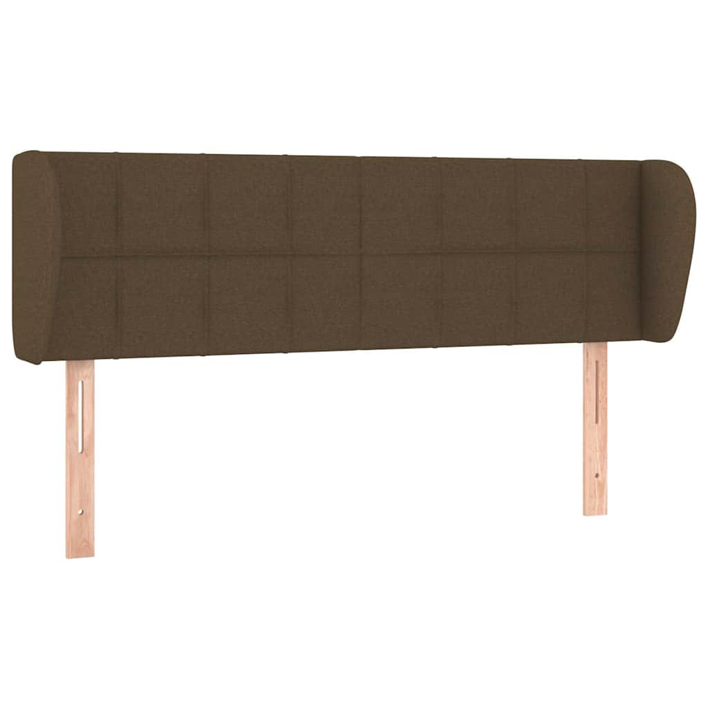 Vidaxl hoofdbord met randen 147x23x78 88 cm stof donkerbruin
