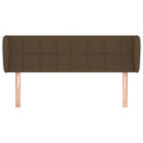 Vidaxl hoofdbord met randen 147x23x78 88 cm stof donkerbruin