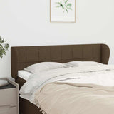 Vidaxl hoofdbord met randen 147x23x78 88 cm stof donkerbruin
