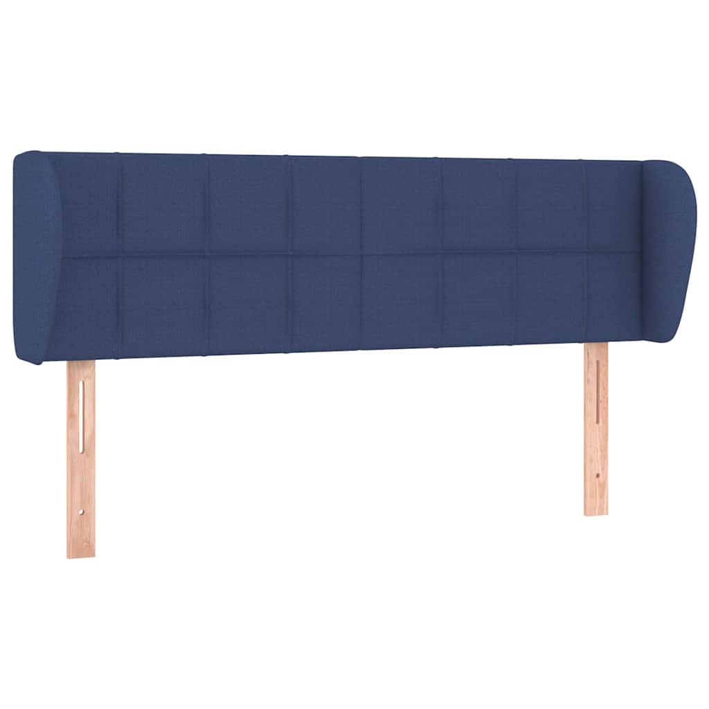 Vidaxl hoofdbord met randen 147x23x78 88 cm stof blauw