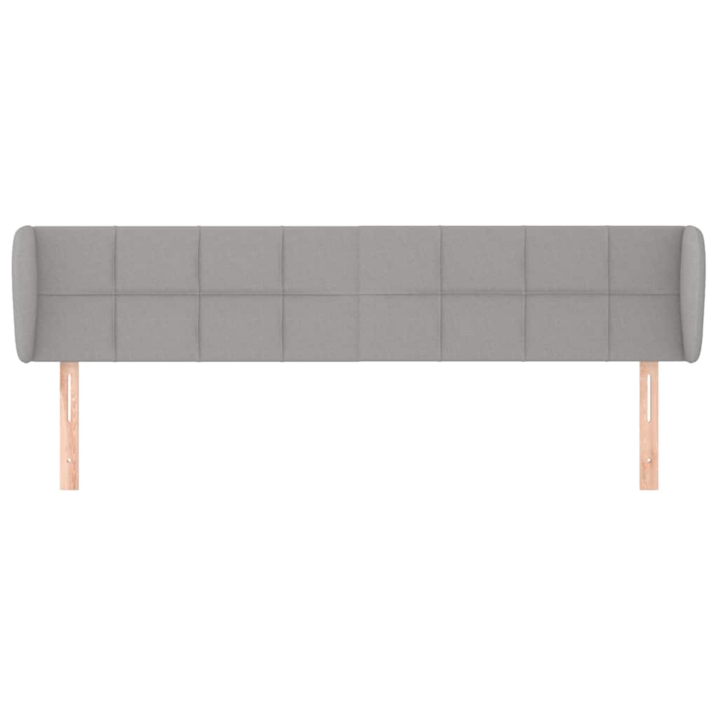 Vidaxl hoofdbord met randen 163x23x78 88 cm stof lichtgrijs