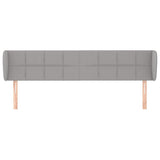 Vidaxl hoofdbord met randen 163x23x78 88 cm stof lichtgrijs